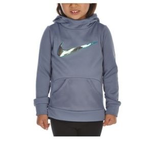 Nike girls gray swoosh hoodie